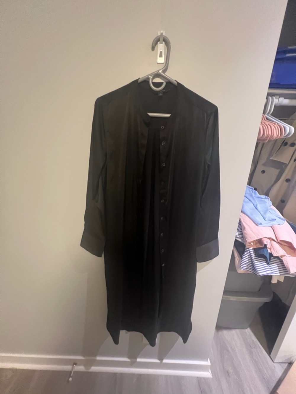 Banana Republic Black Midi Shirt Dress